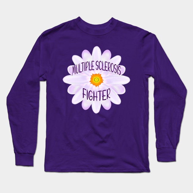 Multiple Sclerosis Fighter Long Sleeve T-Shirt by MoMido